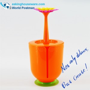 Akbrand blomsterformet vævskasse