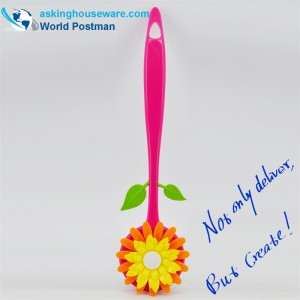 AKLBB001 Langhåndtag Blomsterformet badeblød rengøringsbørste