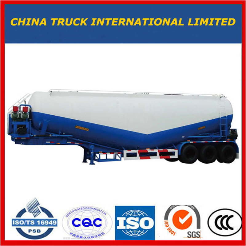 Tri-Axle 50 ton Bulk Cement Truck Powder Tank Semitrailer