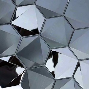 Sort metalfliser 304/316 Rustfrit stålfliser Mosaik til vægdekoration