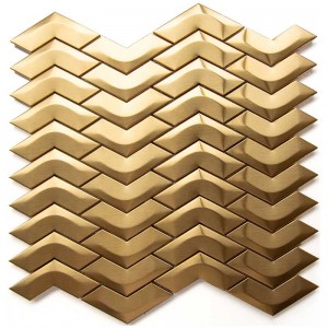 Sildebone Metal Fliser Rustfrit stål Fliser Mosaik til køkken / badeværelse vægfliser Mosaik