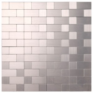 Sølv Vandtæt / ildfast Aluminium Mosaik Tile Stickers Kitchen Backsplash Peel and Stick