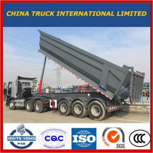 Cimc Tri Axles 25m3--37m3 Side Dump Semi Trailer / Tipper Truck Semi Trailer
