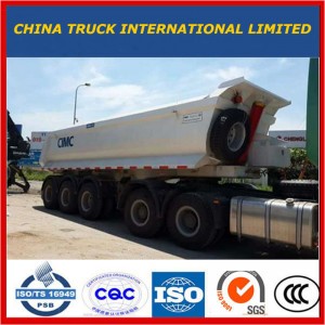 Cimc Tri Axles 25m3--37m3 Side Dump Semi Trailer / Tipper Truck Semi Trailer
