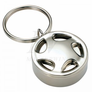 Metal nøgleholder med kvartsur_B62759