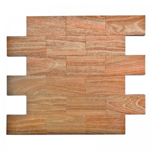 3D-træmodestil Subway Mix Aluminium Mosaico Fliseskal og Stick Backsplash-fliser
