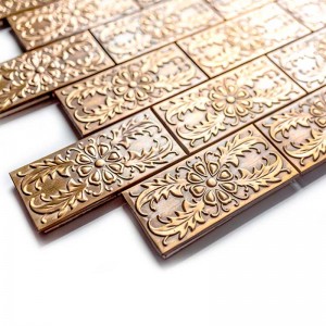 Kobberryggen Mosaikflisebadeværelse og dekoration Piastrelle Bagno Con Fiori fliser