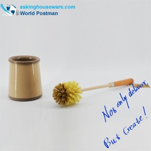 Akbrand toiletskål børste sæt strand håndtag med holder Caddy