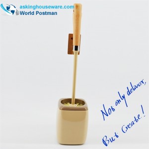 Akbrand toiletskål børste strandhåndtag med firkantet holder