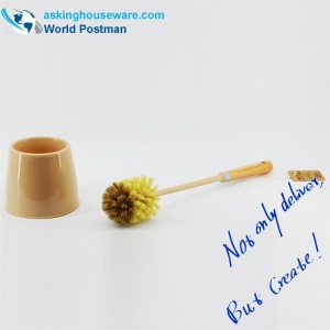 Akbrand toiletbørste strandhåndtag med skålholder