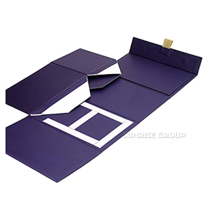 Luksus Elegant papirudskrivning Fold magnetisk lukkeboks