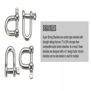 Drop Forged galvaniseret G210 stål d-kæde / skruetappaksel