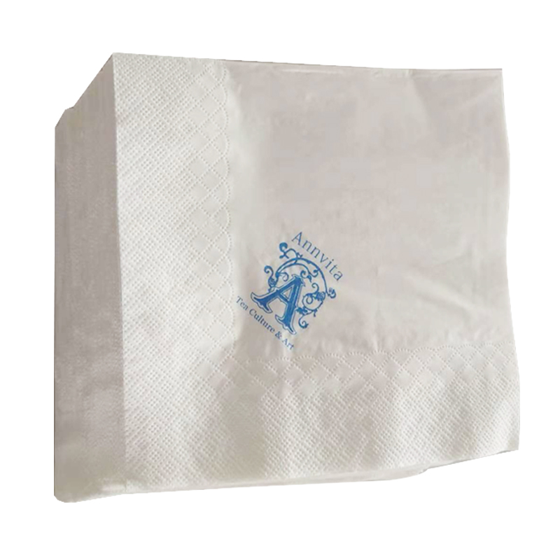 Kunstdesign brugerdefineret trykt papir hvidt servietvæv