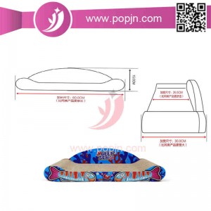 Genanvendelig ridseplads skrabepude Lounge Bed Bølgepap Cat Cat Scratcher