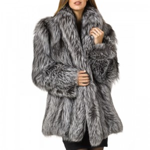 Rvxigzvi Kvinder Faux Fur Coat Parka Jakke Lang grøft Vinter Varm Tyk Yttertøj Overfrakke Plus Størrelse XS-4XL