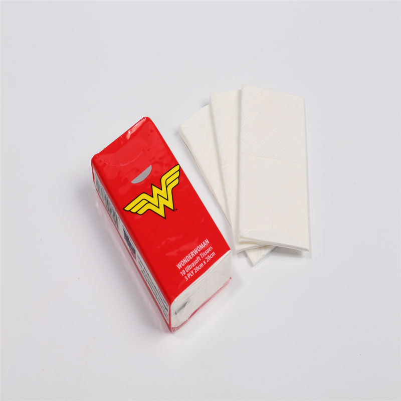 100% jomfruligt træpulverstof fremstillet lommetørklæde i ansigtet papir (Pocket tissuepapir)