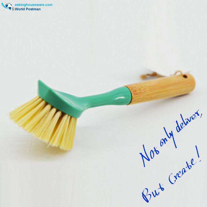 Akbrand Bamboo Handle Dish Cleaning Brush i Tiff. Farve