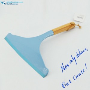 Akbrand Bamboo Handle Window Squeegee Wiper i himmelblå farve