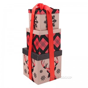 Brugerdefineret design julegave emballage æske, fødselsdagsgave pakke æske, kage papir kasse