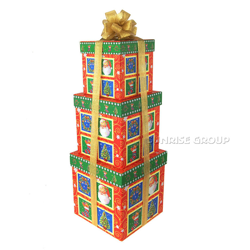 Brugerdefineret design julegave emballage æske, fødselsdagsgave pakke æske, kage papir kasse