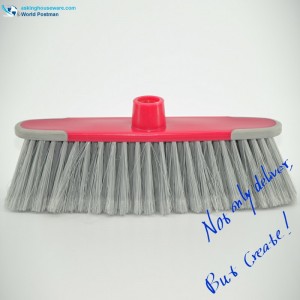Akbrand Round Rim Plastic Broom Head med blødt TPR begge sider Bordure