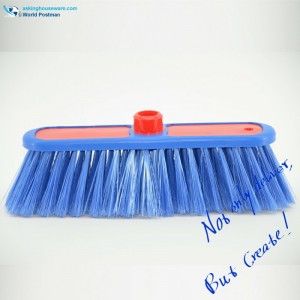 Akbrand Wider Brush Board Plastic Broom Head med symmetrisk blød TPR-bordur