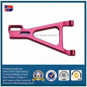 cnc-bearbejdningstjeneste præcision aluminiumsdel med farveanodisering