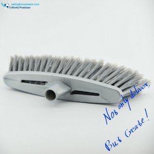 Akbrand gråfarvet plastisk kvasthoved med lang og tynd blænde i børsteplade