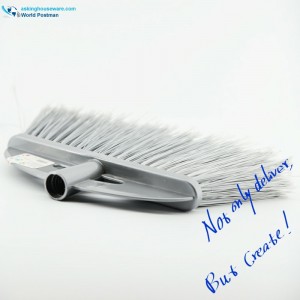 Akbrand plastisk kvasthoved med enkel børsteplade og lange grå børstehår