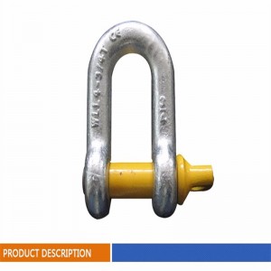 G2150 galvaniseret skruetype US Type Alloy Steel Drop Forged D Shackle