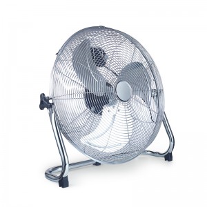 18 tommer elektrisk bærbart metal husholdningsgulvblæser med tre knivbladstærk metalventilator