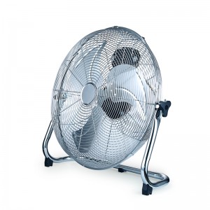 18 tommer elektrisk bærbart metal husholdningsgulvblæser med tre knivbladstærk metalventilator