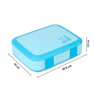Plast BPA-fri lækageisoleret Bento-frokostkassebeholder