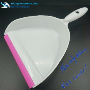 Akbrand Dustpan Brush Broom med bredere indgang og PVC-linje