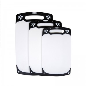 Sort BPA-fri opvaskemaskinsikker køkkenskærebræt med håndtag (3-delt sæt)