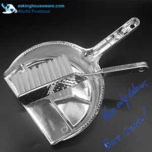 Akbrand Halvcirkelstøvbørste Broom Broom med sølvbelagt langt håndtag