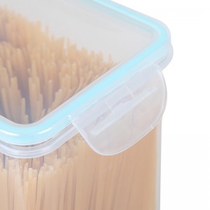 Gennemsigtig 2.6L plastikopbevaringsbeholder med lufttæt låg