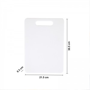 BPA-fri opvaskemaskine sikker Holdbar hvid skridsikker plastikskæreplade