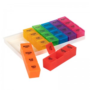 7 dage nemt at tage ugentlig plastpilleboks til rejser