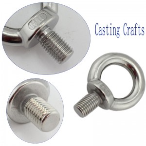 Kraftig zinkbelagt din580 øjenbolt med DIN582 øjenmøtrik