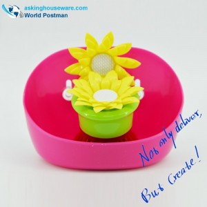 Akbrand Køkkenrensebørste og opbevaringsboks sæt med suger ved siden