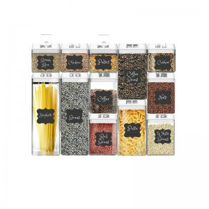 12-delt fødevarebeskyttelse Genanvendeligt plast Lufttæt opbevaringscontainersæt til fødevarer