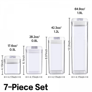 12-delt fødevarebeskyttelse Genanvendeligt plast Lufttæt opbevaringscontainersæt til fødevarer