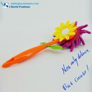 Akbrand Kitchen Dish Pot Cleaning Duster med solsikke udsmykning