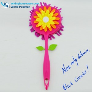 Akbrand Long Handle Duster med solsikke udsmykning