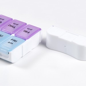 Aftagelig plast 14 sager piller arrangør pille æske til ugentligt