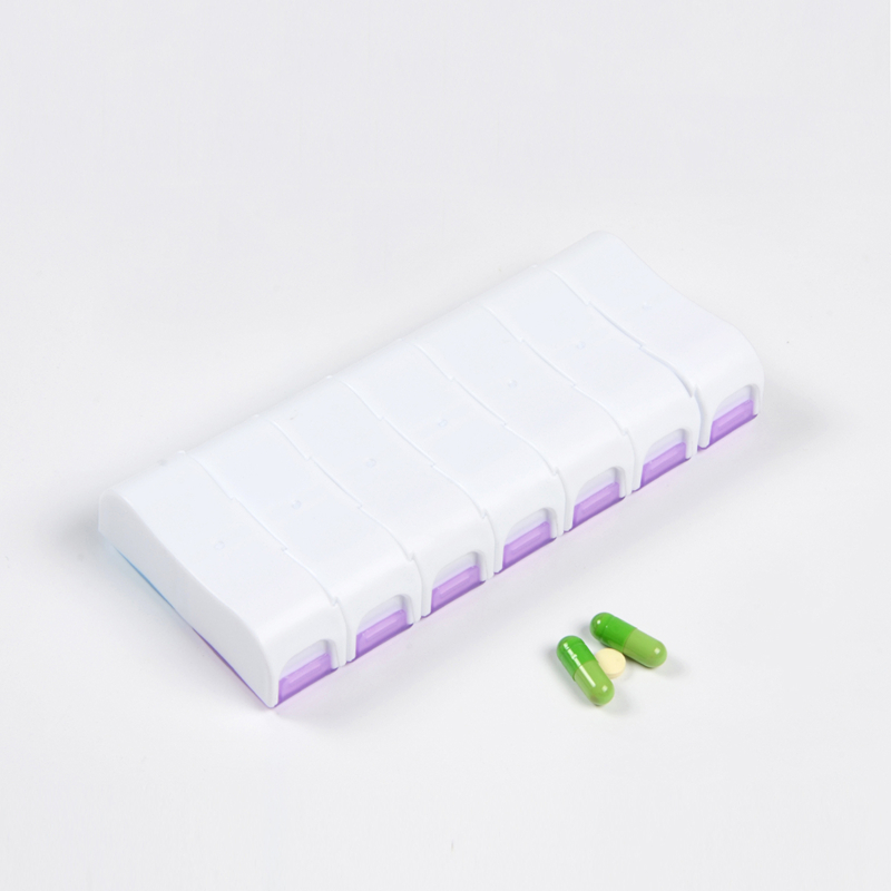 Aftagelig plast 14 sager piller arrangør pille æske til ugentligt