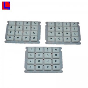 Tilpasset OEM ledende membranomskifter silikongummi tastatur