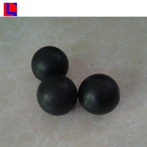 Sort farve silikone 7mm massivt gummikugler