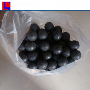 Sort farve silikone 7mm massivt gummikugler